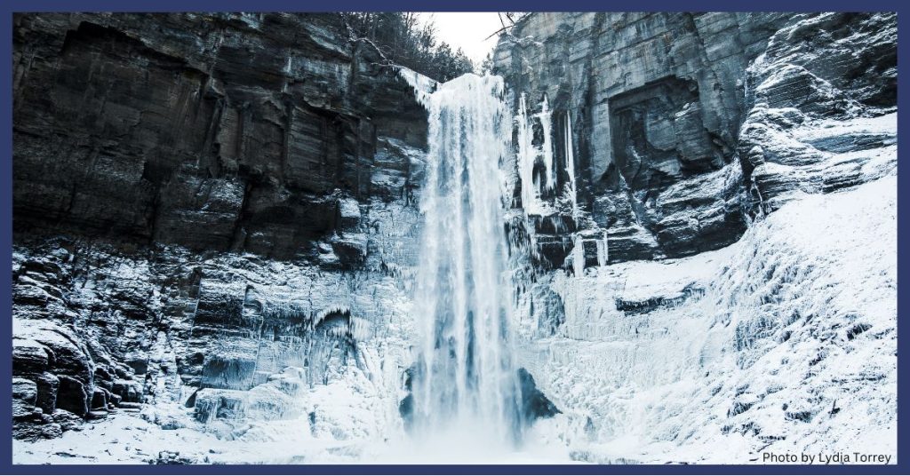 Frozen waterfall